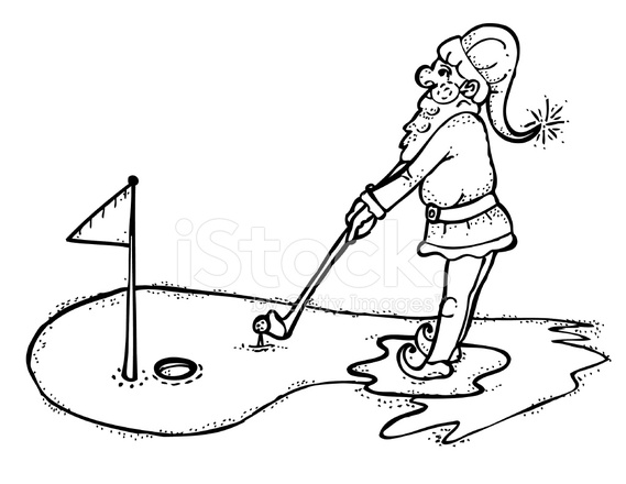 569x440 Line Drawing Of Elf Golfing Stock Vector - Elf Line Drawing