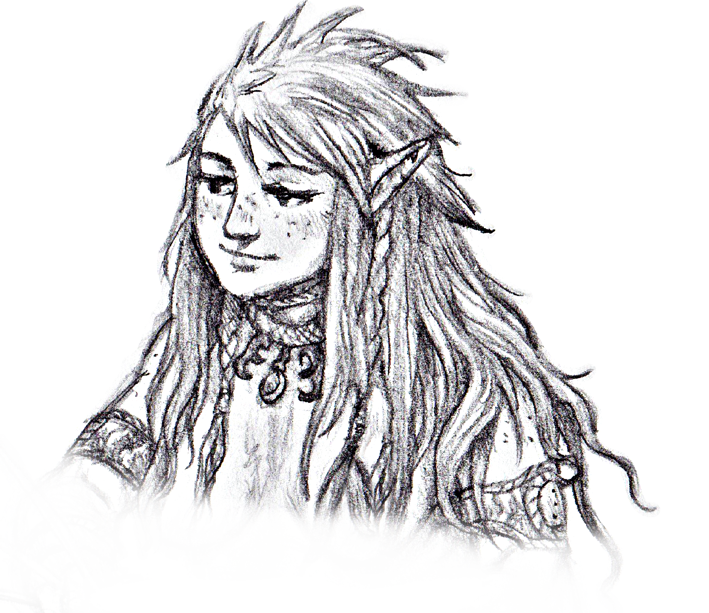 1449x1252 Androgynous Drawing Elf Transparent Png Clipart Free Download - Elf Line Drawing