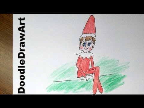 480x360 elf on the shelf drawing - Elf On A Shelf Drawing