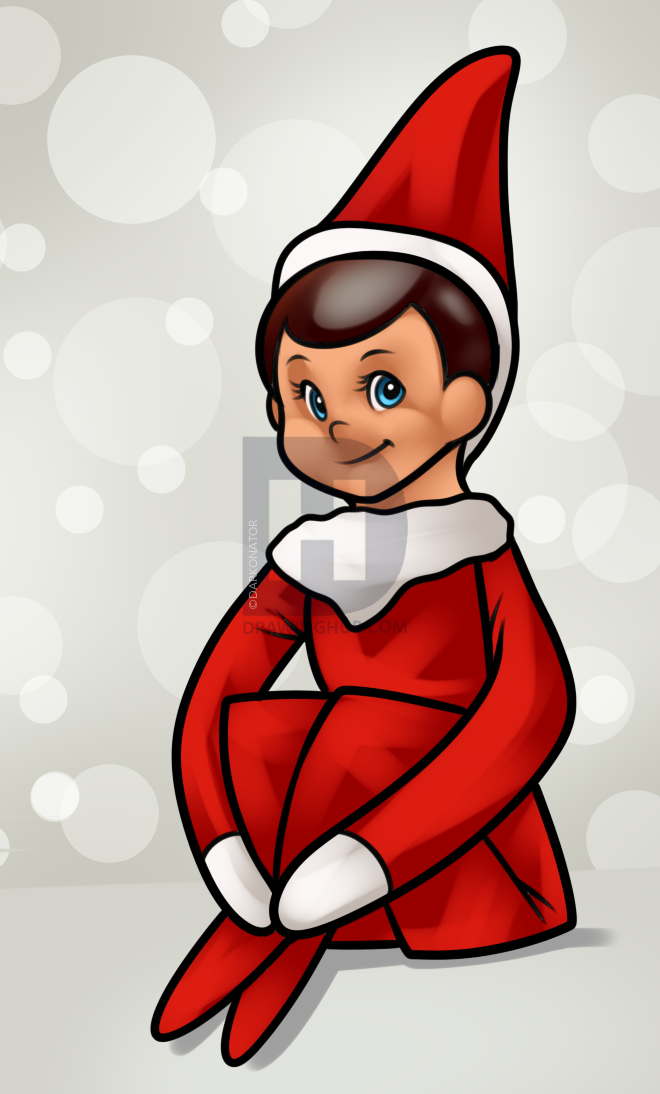 660x1094 how to draw the elf on the shelf, step - Elf On A Shelf Drawing