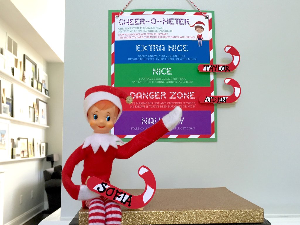 1024x768 elf guru cheer o meter - Elf On The Shelf Drawing On Pictures