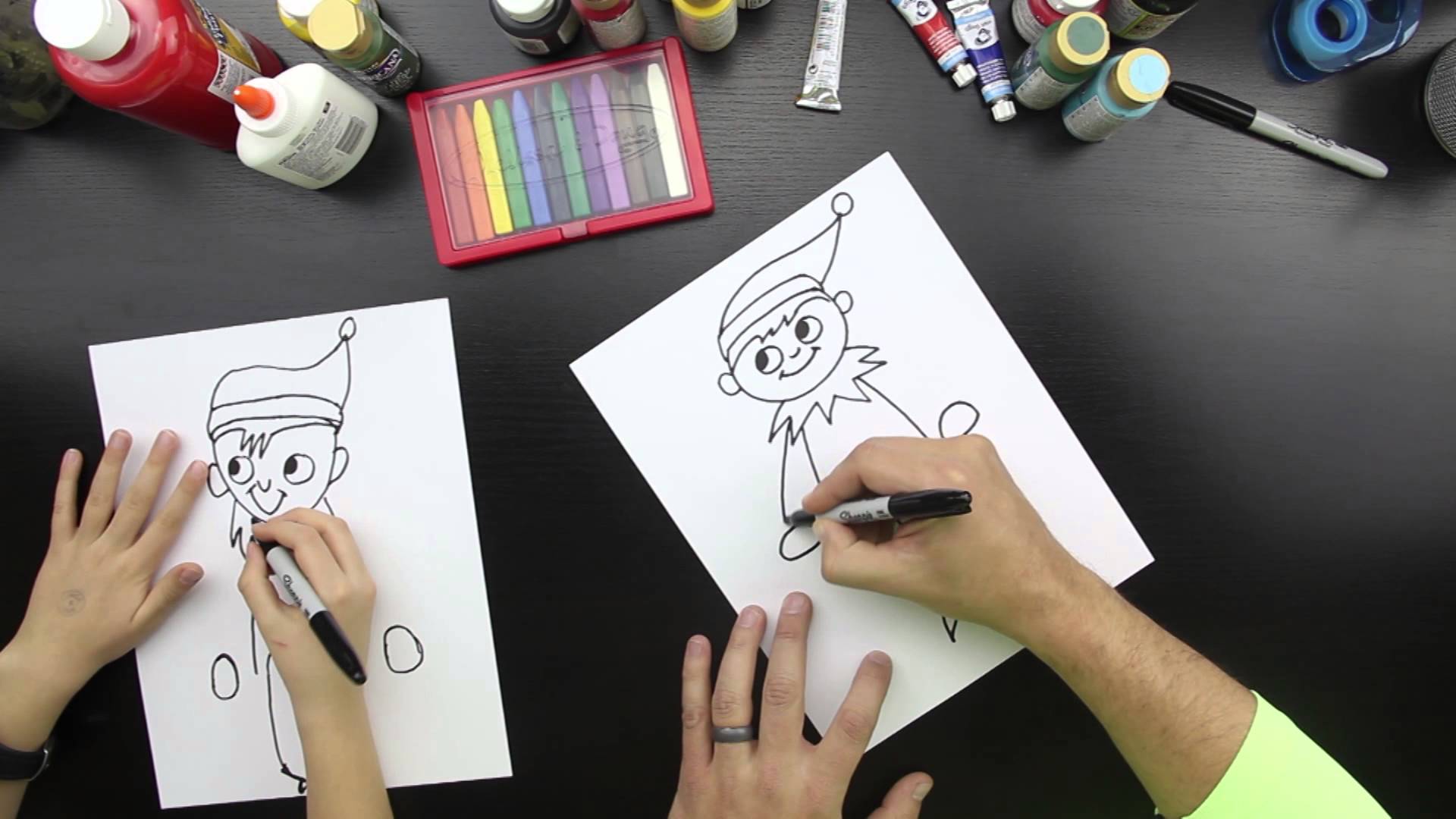 1920x1080 How To Draw Elf On A Shelf Kids Youtube - Elf On The Shelf Drawing On Pictures
