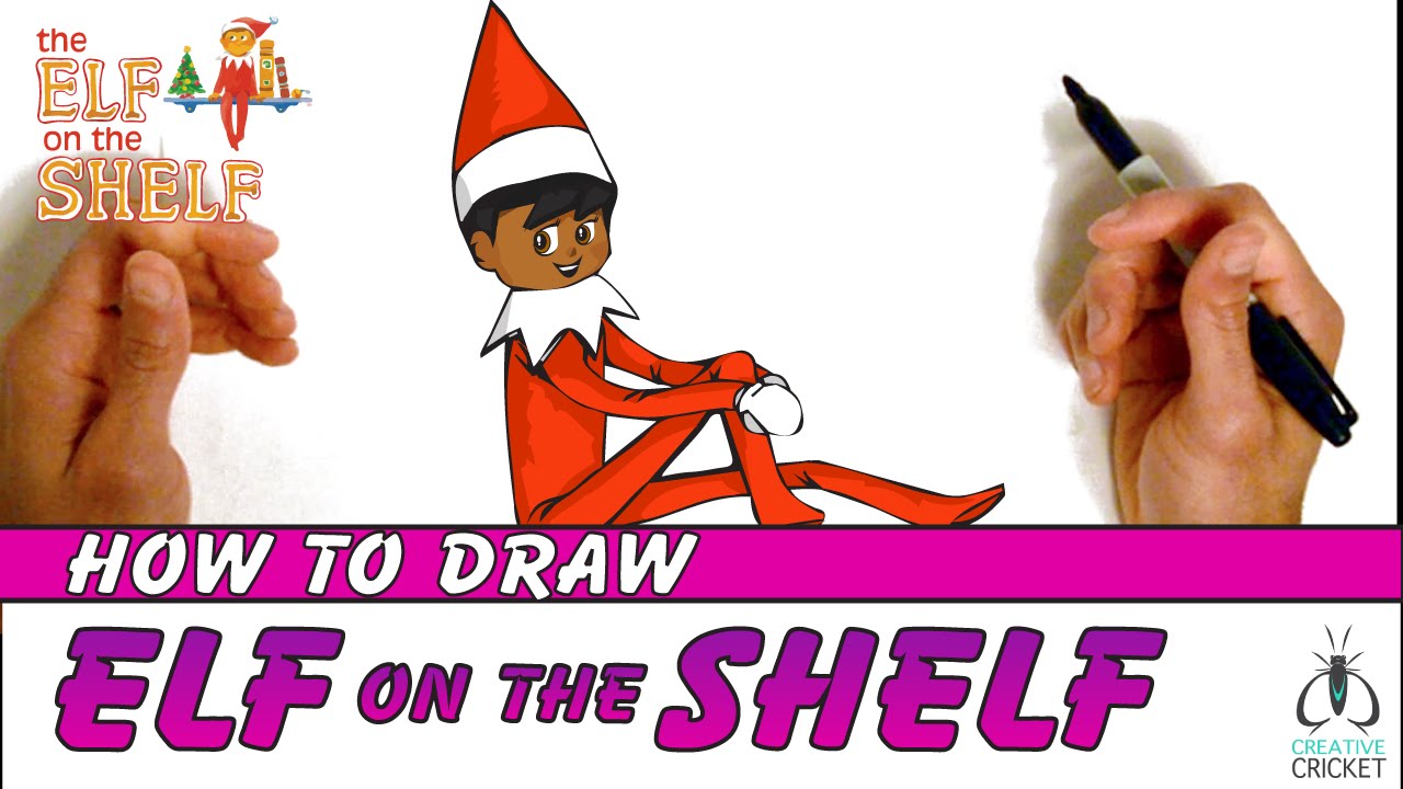 1280x720 How To Draw Elf On The Shelf Step - Elf On The Shelf Drawing On Pictures