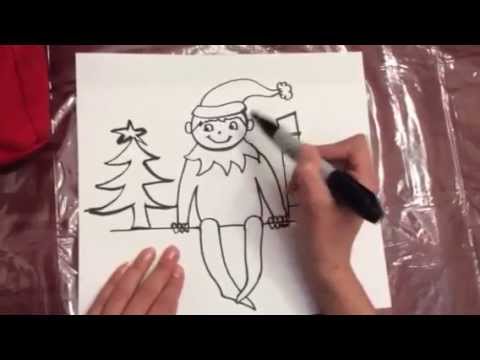 480x360 How To Draw The Elf On The Shelf D I Y - Elf On The Shelf Drawing On Pictures