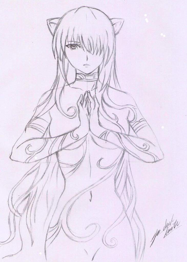 730x1024 Lucy Elfen Lied Drawing - Elfen Lied Drawing