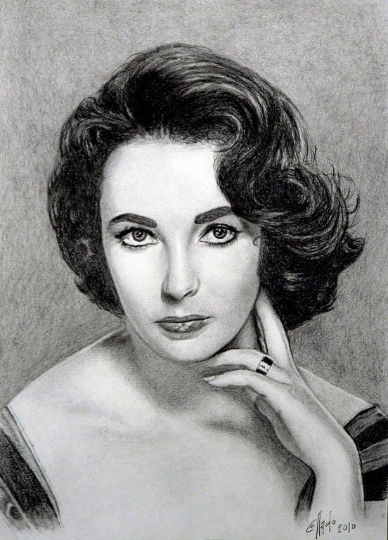552x768 elizabeth taylor juan carlos moreno collado - Elizabeth Taylor Drawing