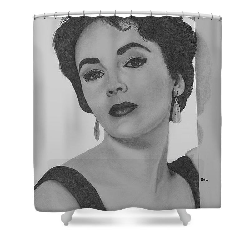 800x800 elizabeth taylor shower curtain for sale - Elizabeth Taylor Drawing