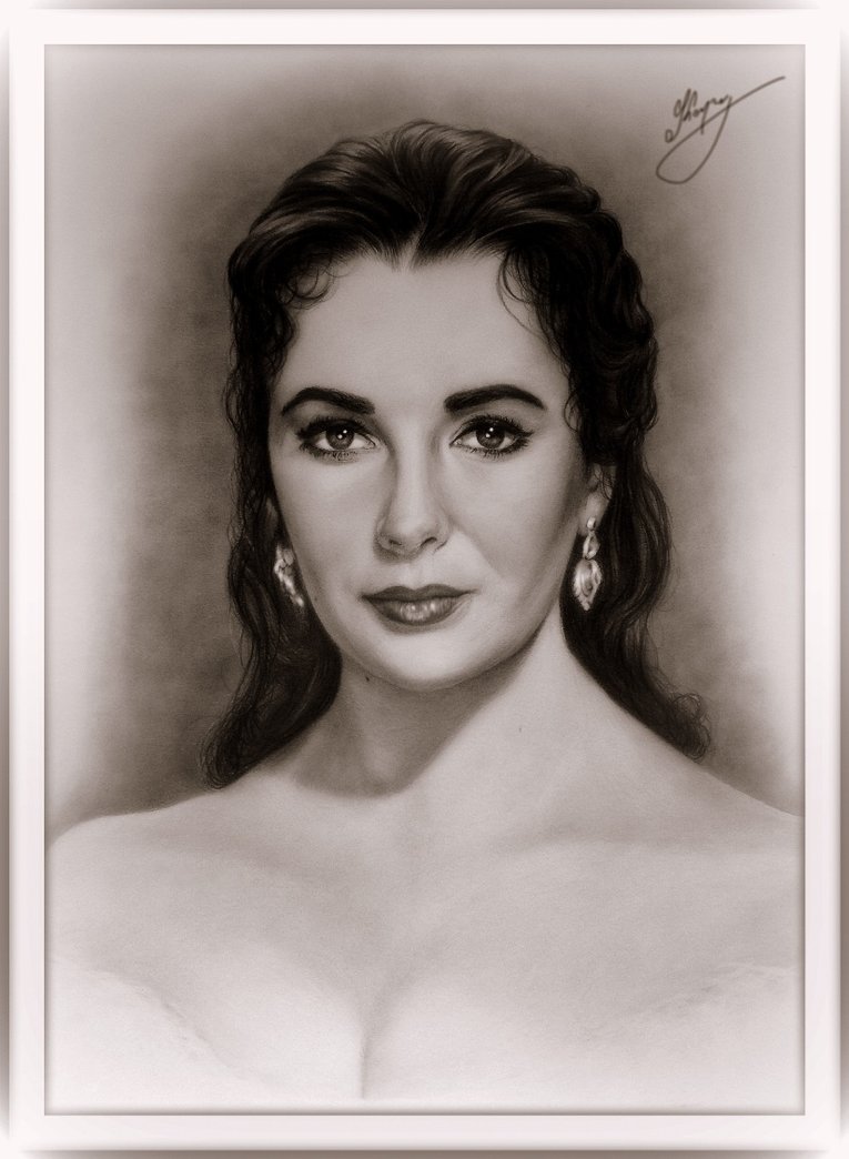 765x1044 elizabeth taylor - Elizabeth Taylor Drawing