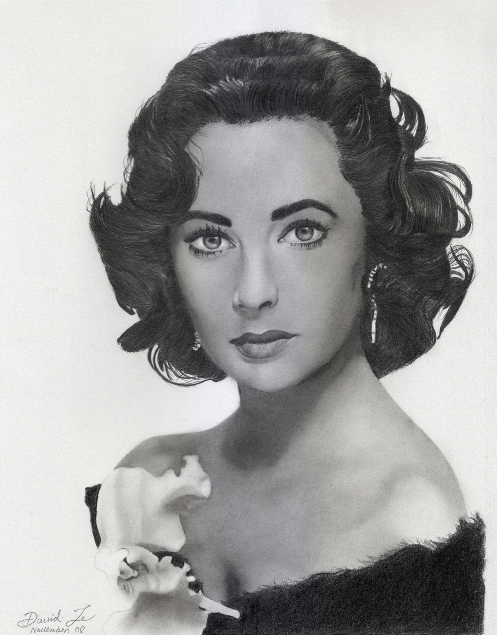 1000x1277 Pencil Drawings - Elizabeth Taylor Drawing