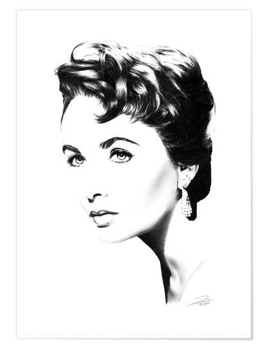 385x500 dirk richter hollywood diva - Elizabeth Taylor Drawing