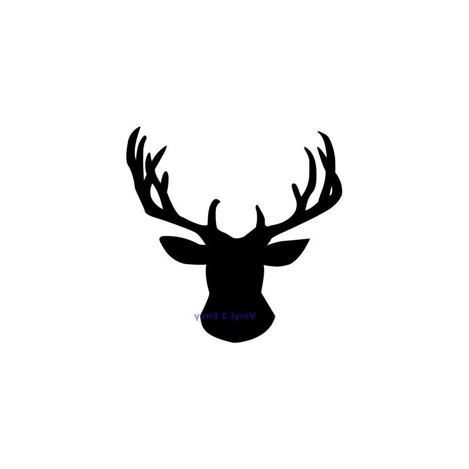 939x939 top elk head silhouette clip art free vector art library - Elk Head Drawing