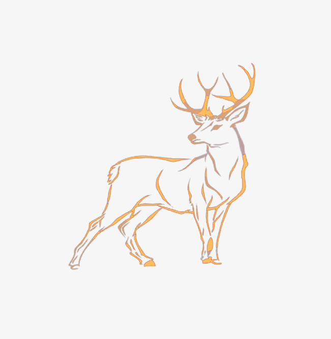 650x666 elk stick figure, elk, stick figure, line drawings png image - Elk Line Drawing