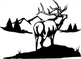 262x192 Converted, But Not Best Qualityelk Line Drawing - Elk Line Drawing