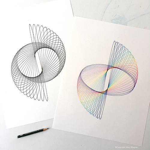 500x500 ellipse drawings in various sizes mary wagner art blog - Ellipse Drawing