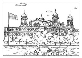 320x226 ellis island colouring lots of other free coloring pages - Ellis Island Drawing