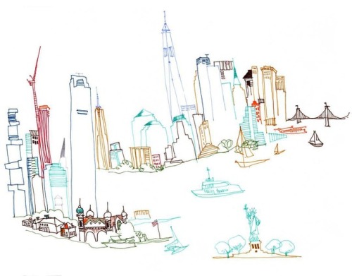 500x391 just found this drawing from our visit to ellis island and lady - Ellis Island Drawing