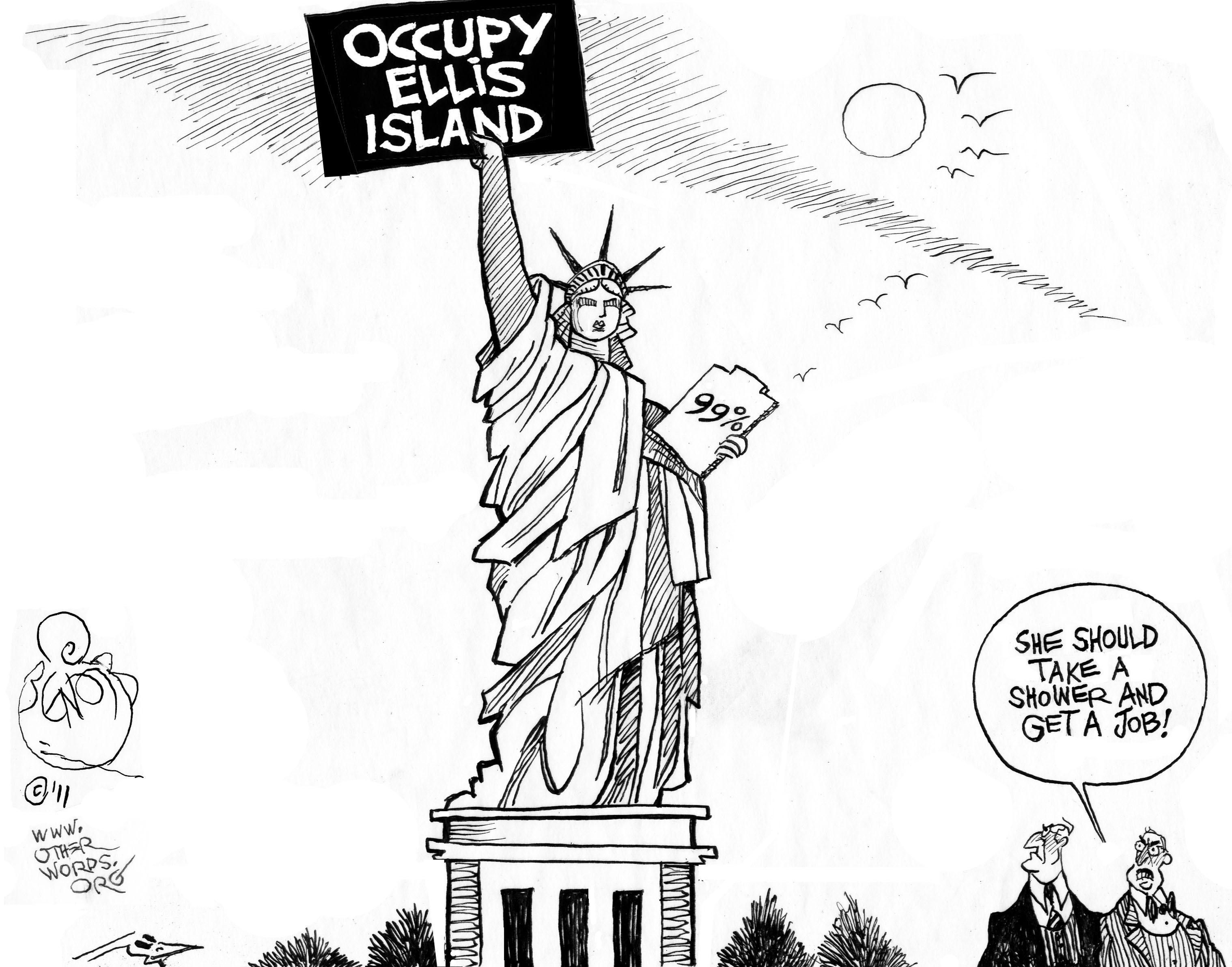 3036x2383 occupy ellis island - Ellis Island Drawing
