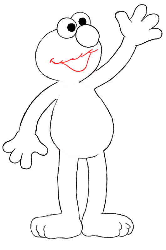 530x798 how to draw elmo - Elmo Cartoon Drawing