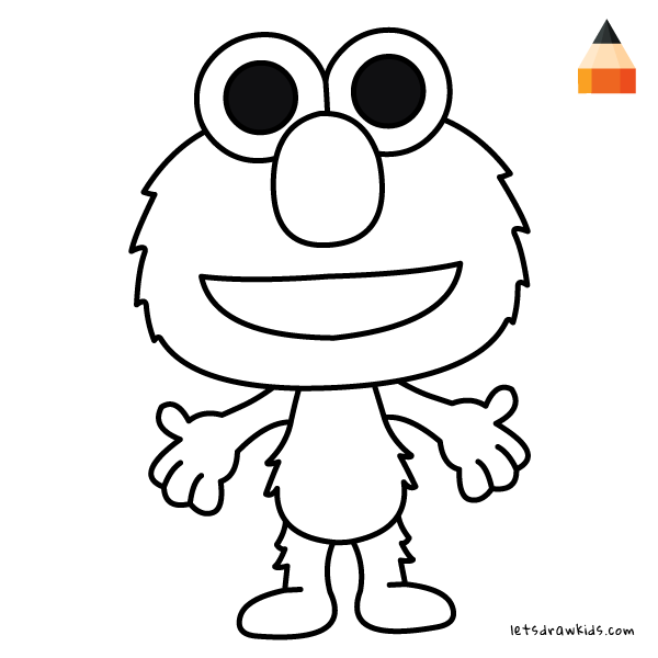 600x600 how to draw elmo chibi - Elmo Drawing