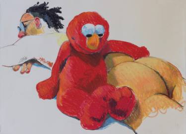 375x271 michael and elmo drawing - Elmo Drawing