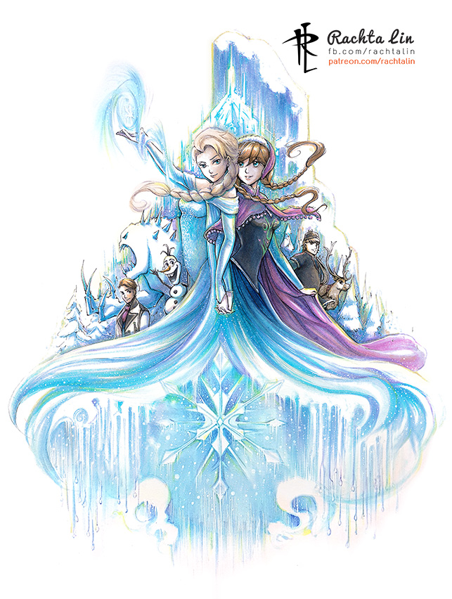 643x852 disney frozen elsa anna rachta lin a multi disciplinary - Elsa And Anna Drawing