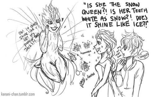 500x314 elsa meets the guardians part on we heart it - Elsa And Jack Frost Drawing