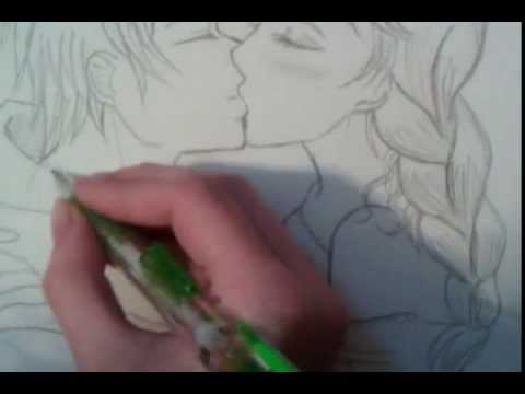 480x360 how to draw elsa and jack frost kissing step - Elsa And Jack Frost Drawing