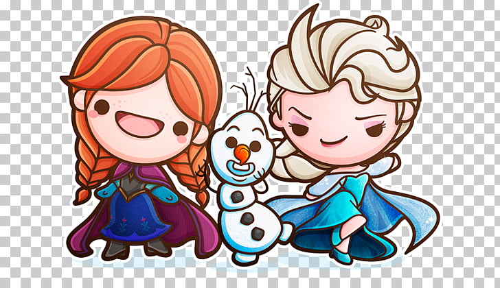 728x420 Elsa Anna Drawing Kavaii Chibi, Flat Ice Princess Png Clipart - Elsa Anna Drawing