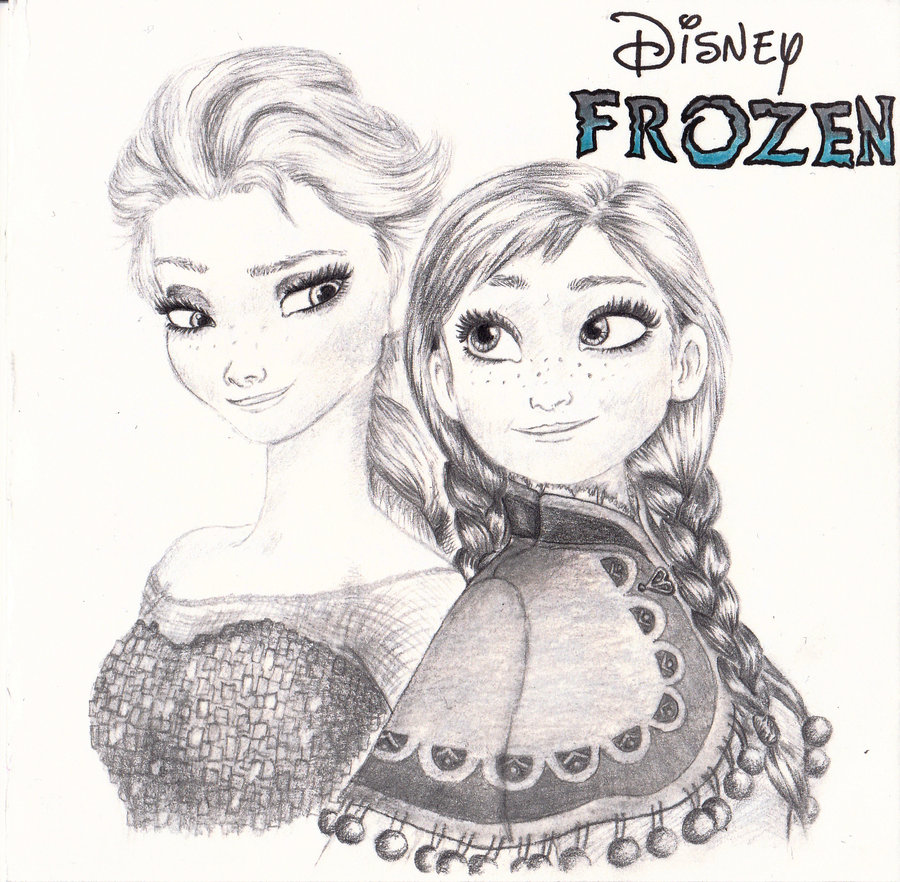 900x882 Huge Collection Of 'frozen Drawing Anna And Elsa' Download More - Elsa Anna Drawing
