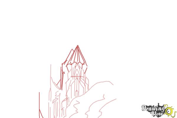 600x400 How To Draw Elsa's Ice Palace, Ice Castle - Elsa Castle Drawing