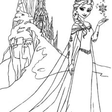 230x230 Amazing Elsa S Ice Castle Coloring Pages Collection Of Frozen - Elsa Castle Drawing