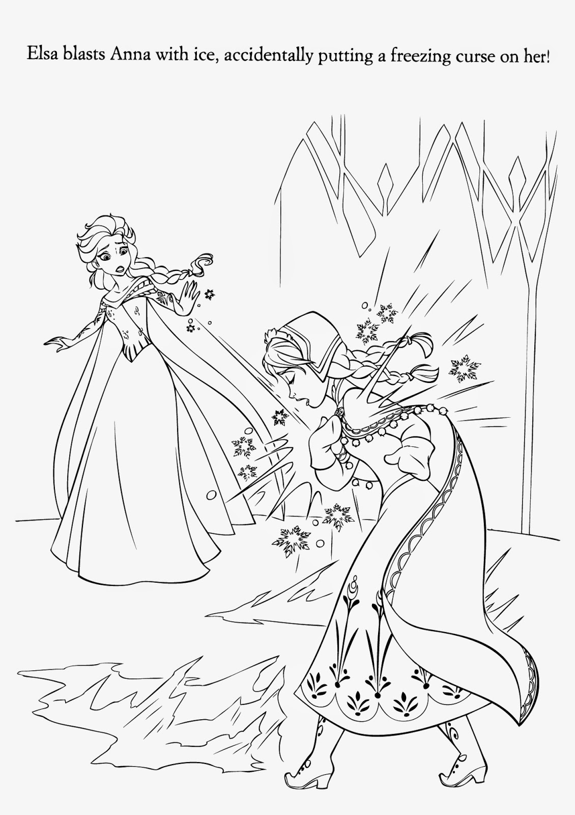 1130x1600 Beautiful Design Ideas Elsa S Ice Castle Coloring Pages Drawing - Elsa Castle Drawing