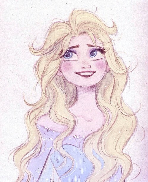 499x613 Image About Art - Elsa Drawing