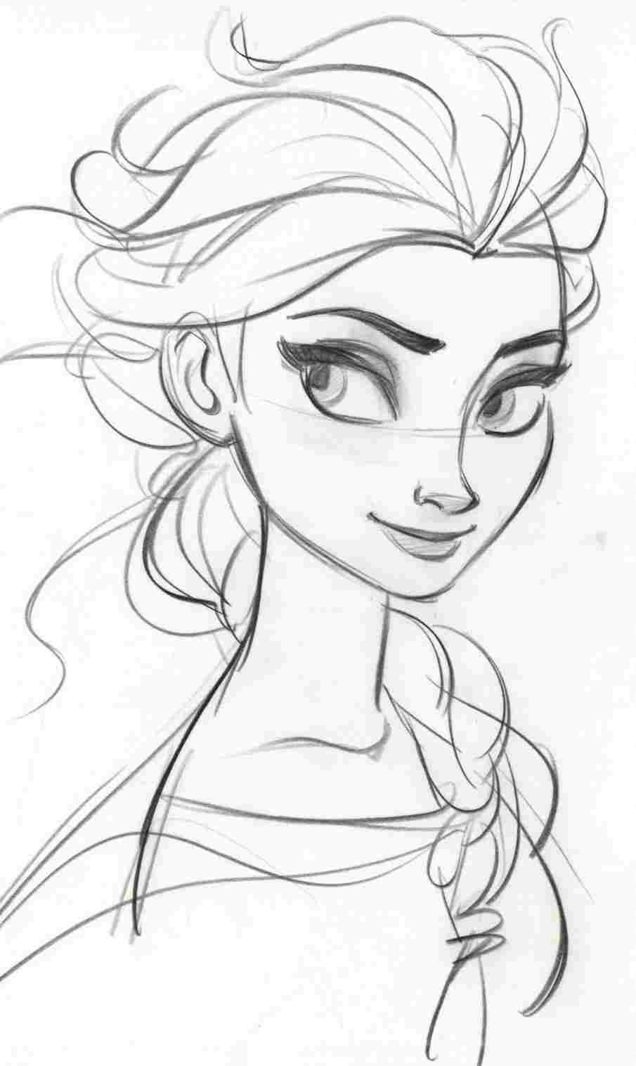 905x1517 Simple Elsa Drawing - Elsa Drawing
