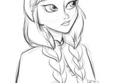 250x170 Elsa Drawing Easy Printable Coloring - Elsa Drawing