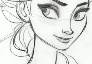 300x210 Elsa Frozen Drawing Tutorial How To Draw Chibi Elsa, Stepstep - Elsa Drawing Easy