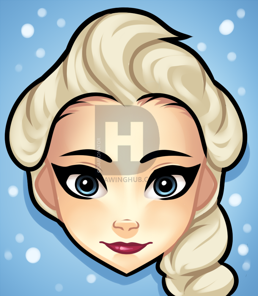 868x996 How To Draw Elsa Easy, Step - Elsa Drawing Easy