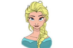 300x200 How To Draw Elsa Easy - Elsa Drawing Easy
