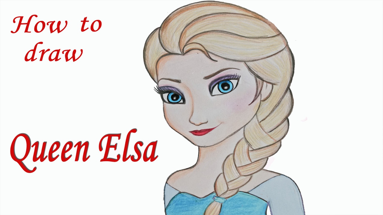 1280x720 How To Draw Queen Elsa Step - Elsa Drawing Easy