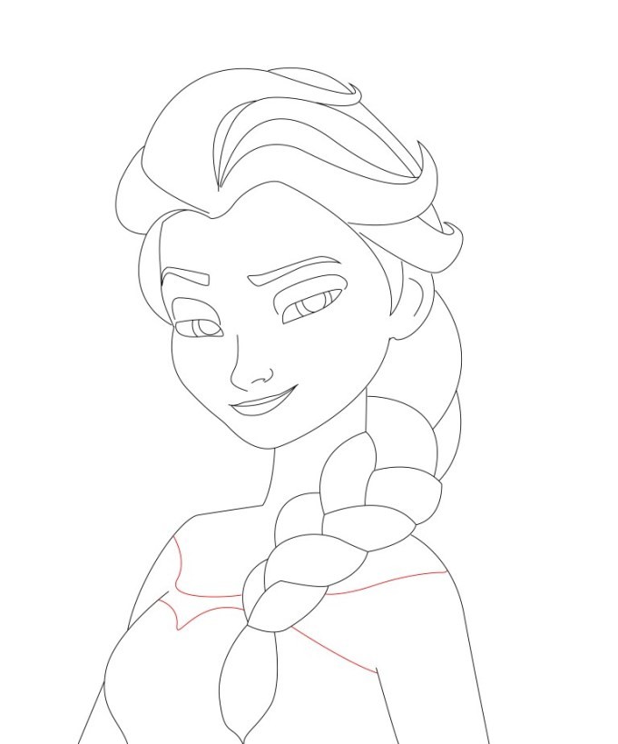 681x819 magnificent how to draw elsa from frozen central drawing tutorial - Elsa Drawing Easy