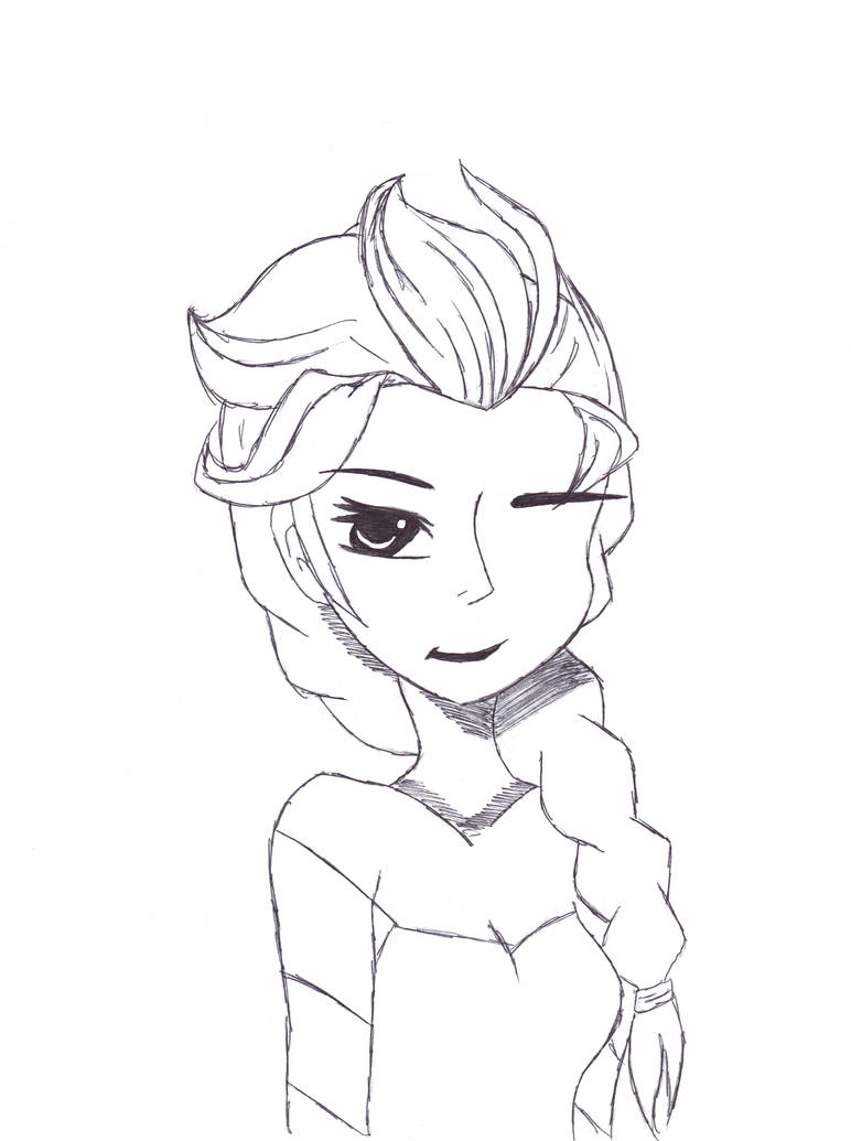 772x1035 Elsa Frozen Outline - Elsa Drawing Outline