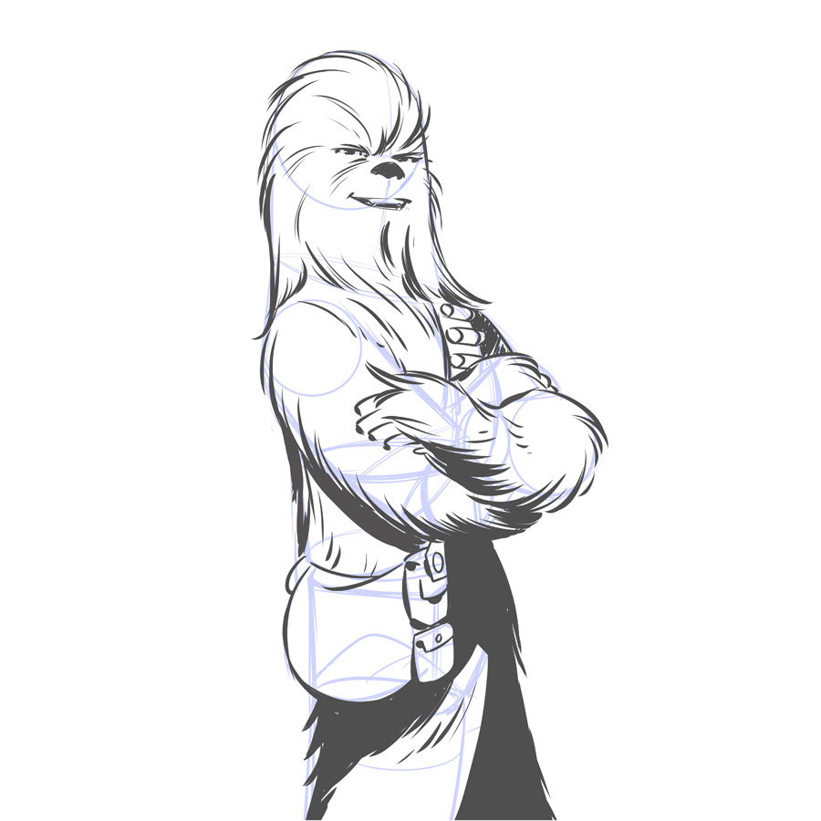 900x900 elsa charretier teaches us how to draw chewbacca - Elsa Drawing Outline
