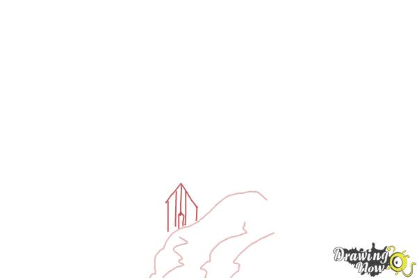 600x400 How To Draw Elsa's Ice Palace, Ice Castle - Elsa Drawing Outline