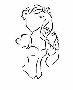 242x300 Disney Princess Elsa Outline Vinyl Decal Sticker Glass Laptop Car - Elsa Drawing Outline