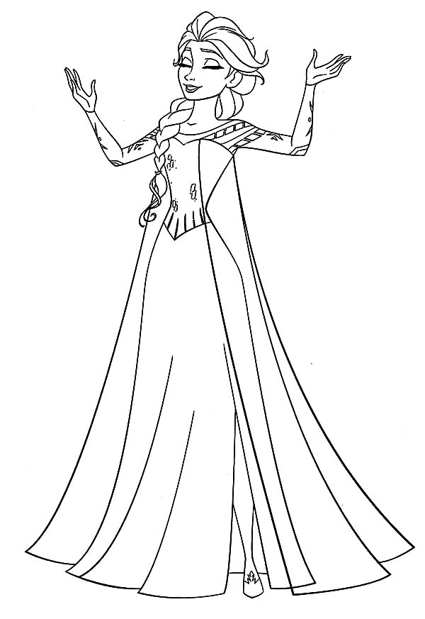 Download Elsa Drawing Outline at PaintingValley.com | Explore ...