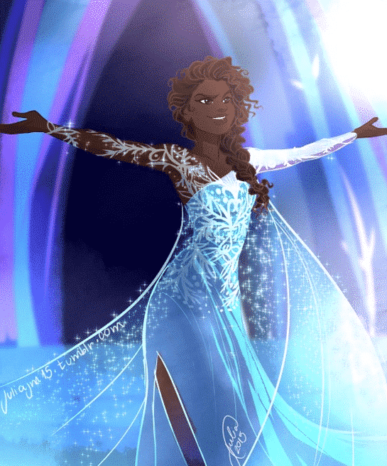 545x656 frozen's anna and elsa as black women prove we need diverse princesses - Elsa Drawing Tumblr