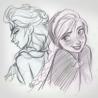 400x400 sketch sisters via tumblr - Elsa Drawing Tumblr