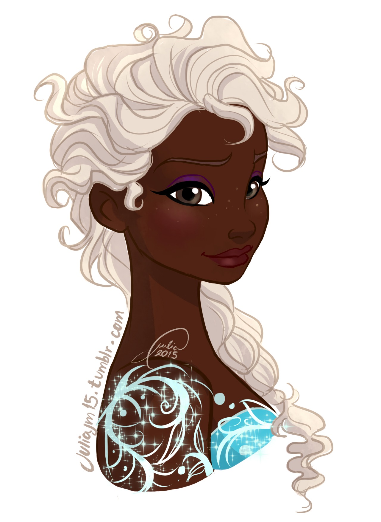 1280x1751 What Frozen's Anna And Elsa Would Look Like If They Were Black - Elsa Drawing Tumblr
