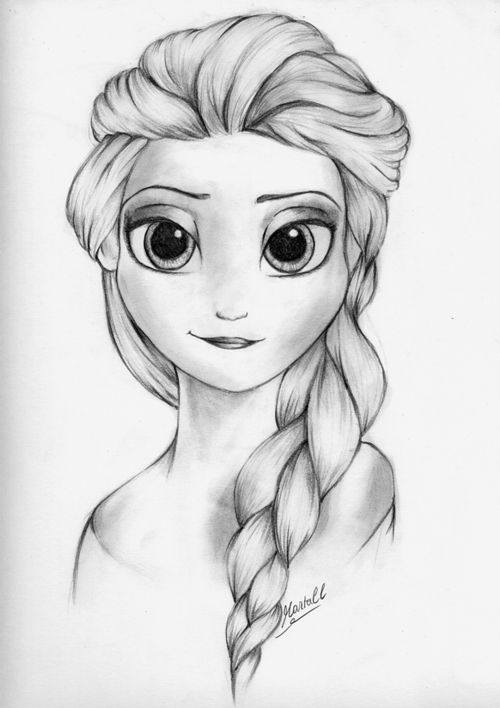 500x708 Tumblr Dibujos A Lapiz Love - Elsa Drawing Tumblr