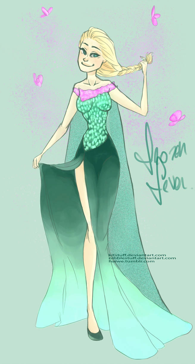 655x1220 Elsa, Frozen Fever Version - Elsa Drawing Tumblr